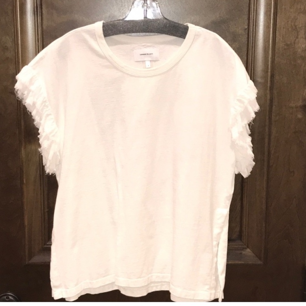 Current/Elliott Cream Short Sleeve Top